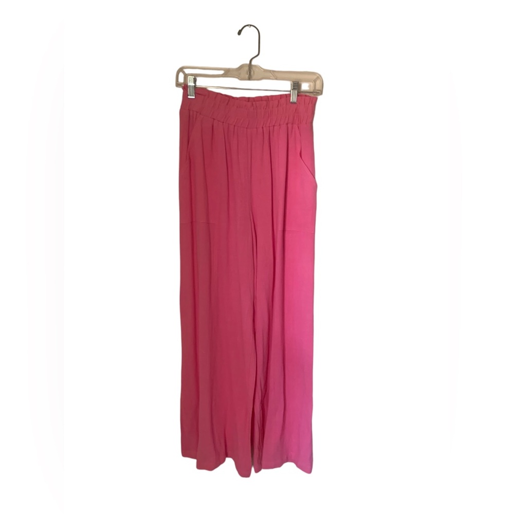 NWT Aaron & Amber Pink Wide Leg Elastic Waist Pant, Size Medium